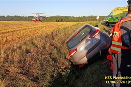 Při nehodě na silnici u Nepomuku zemřeli dva lidé