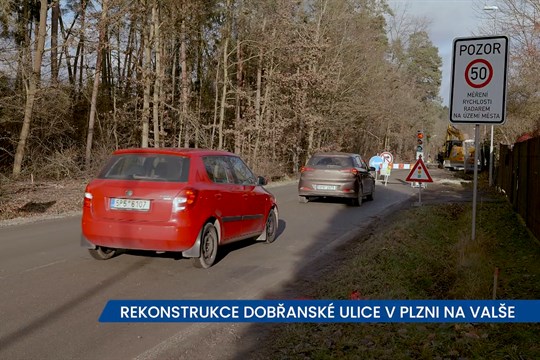 Rekonstrukce Dobřanské ulice na Valše v Plzni pokračuje