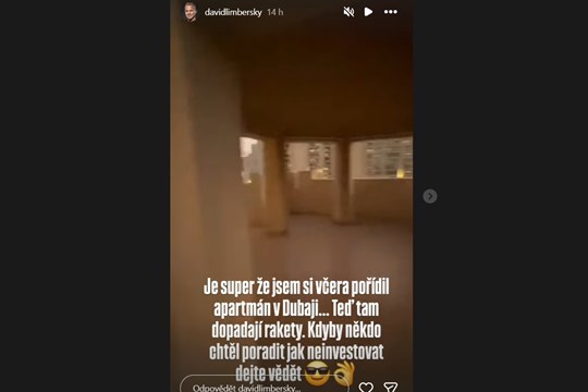 Limberský smolařem. V Dubaji koupil luxusní byt, druhý den mu nad hlavou začaly létat rakety
