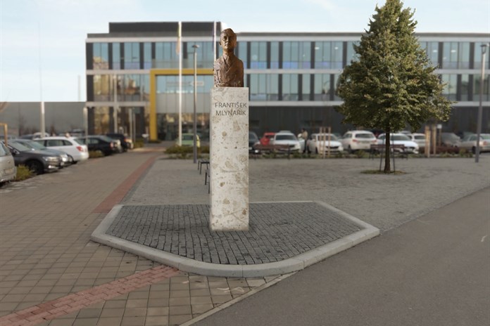 Vizualizace sochy Františka Mlynaříka