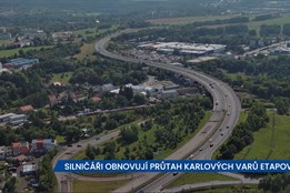 Silničáři obnovují průtah Karlových Varů etapově, hlavní práce...